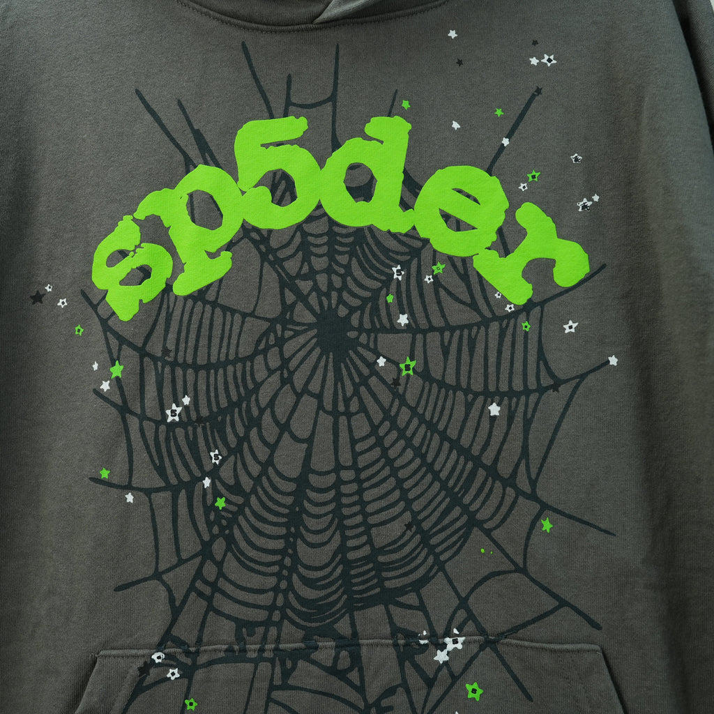 Sp5der Wait Web Hoodie 'Slate Grey'