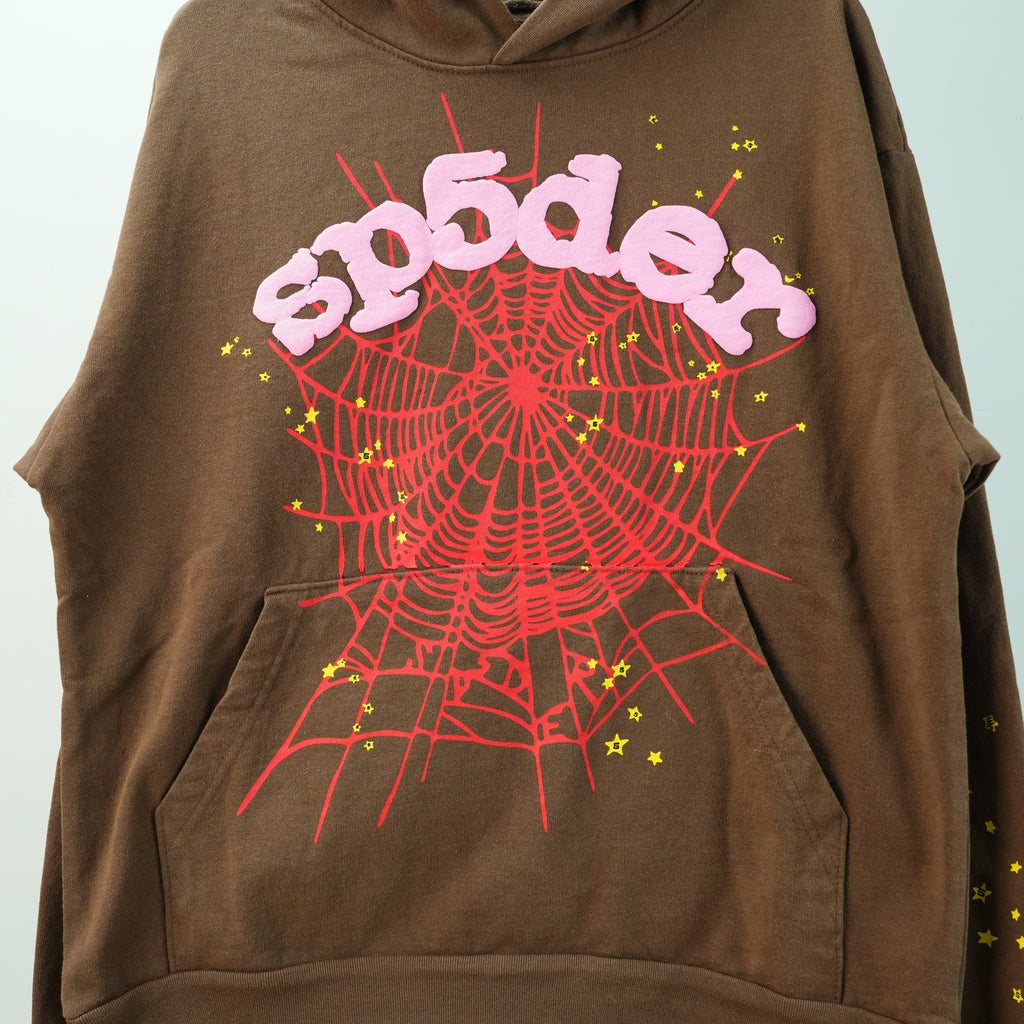 Sp5der Web Hoodie 'Brown'