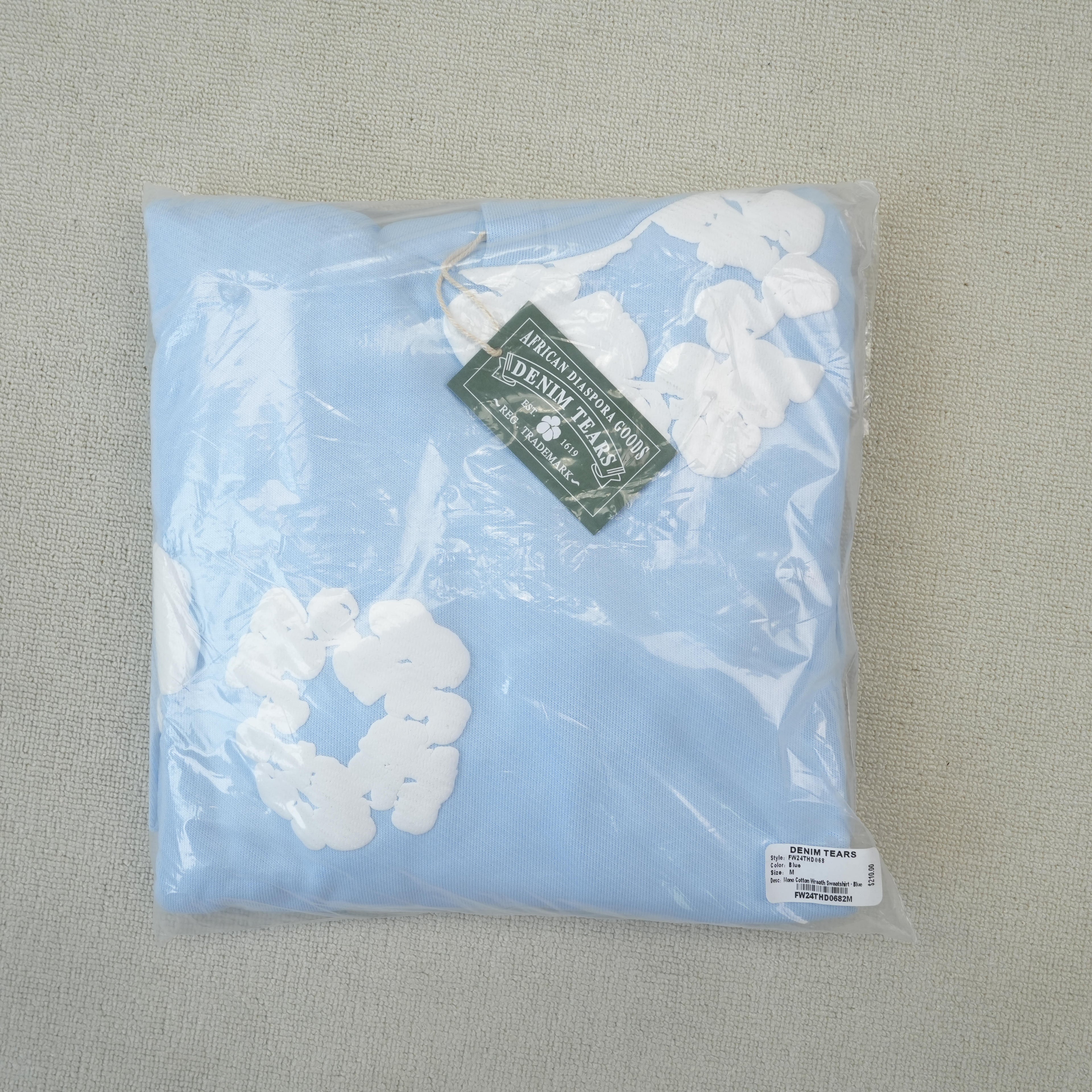 Denim Tears Cotton Wreath Hoodie 'Light Blue'