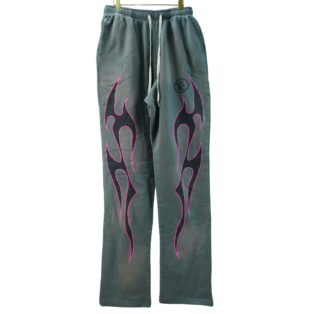 Hellstar NFC Gray Future Flame Sweatpants