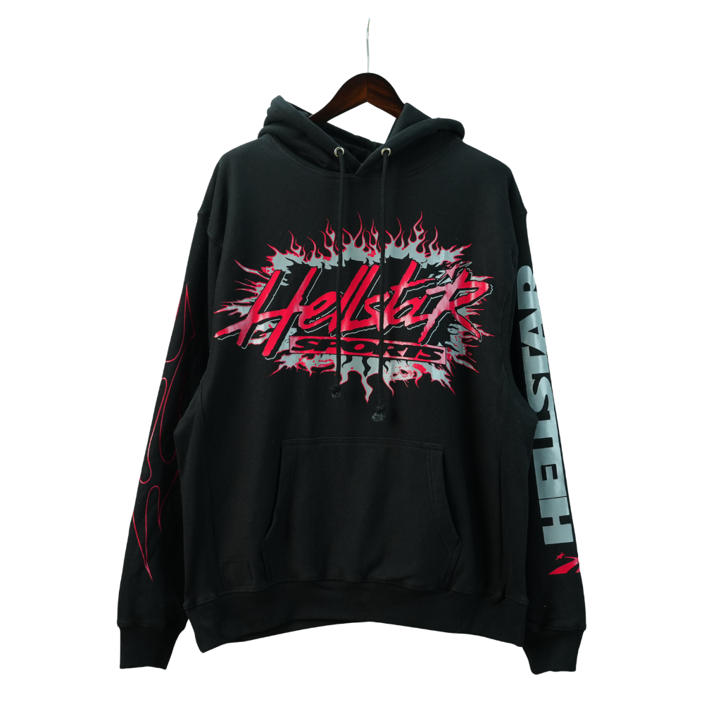 Hellstar NFC Sports Future Flame Hoodie Black