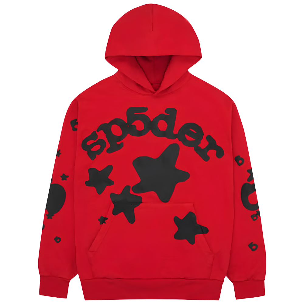 Sp5der Beluga Hoodie 'Red/Black'