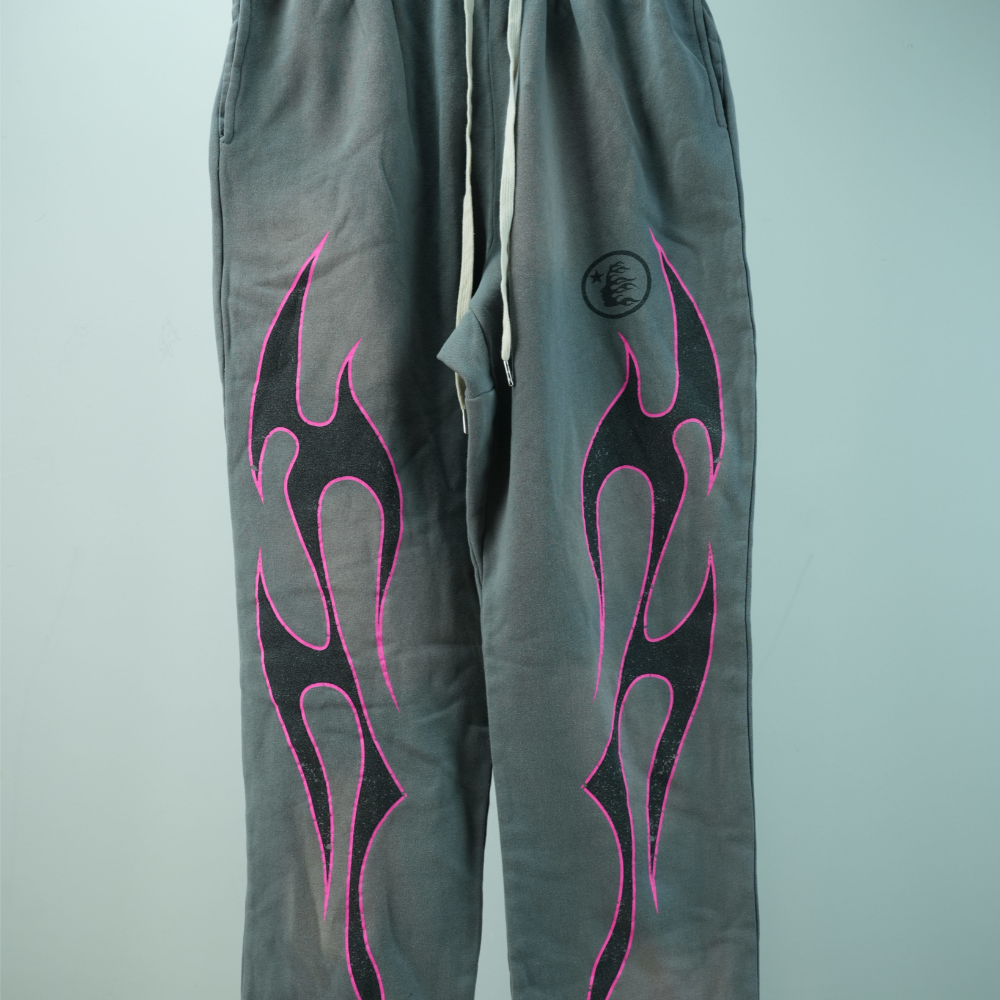 Hellstar NFC Gray Future Flame Sweatpants