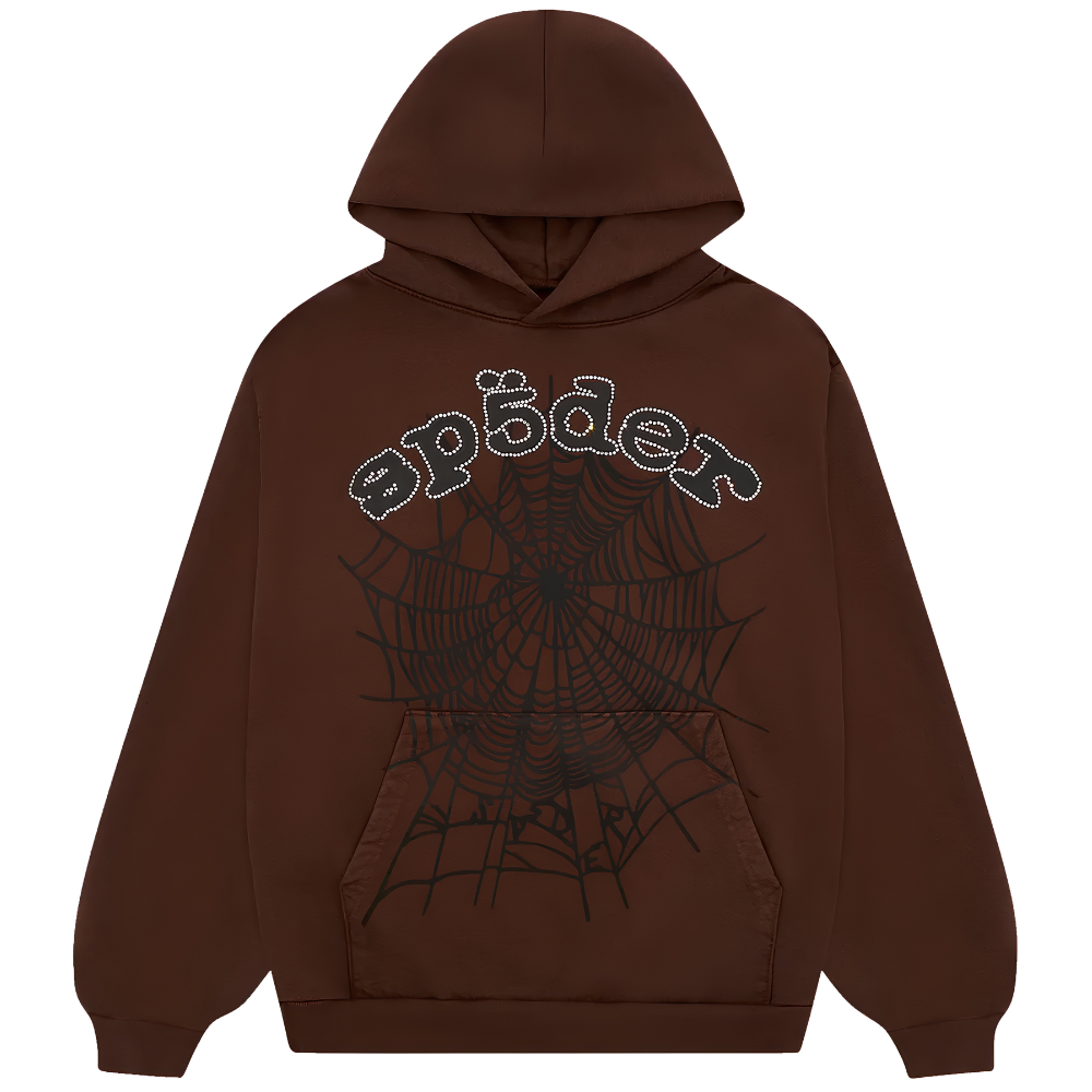 Sp5der Og Web Hoodie 'Brown'