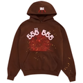 Sp5der Worldwide Angel Number Hoodie 'Brown'