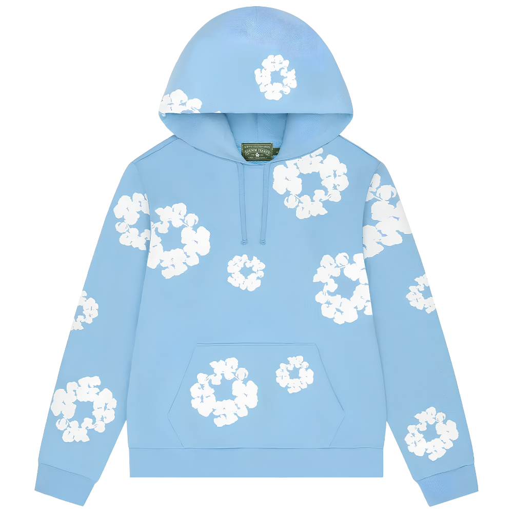 Denim Tears Cotton Wreath Hoodie 'Light Blue'