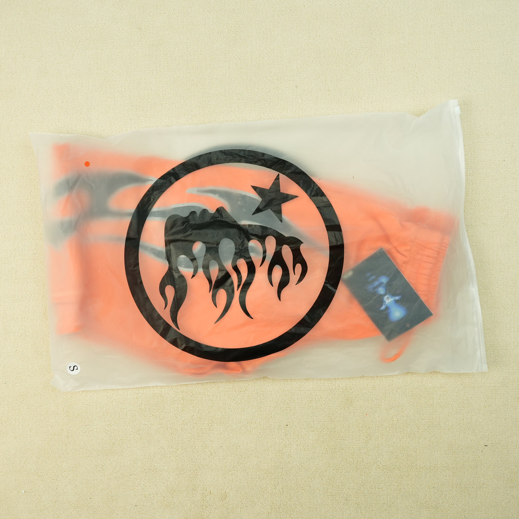 Hellstar NFC Fire Orange Cuffed Sweat Pants