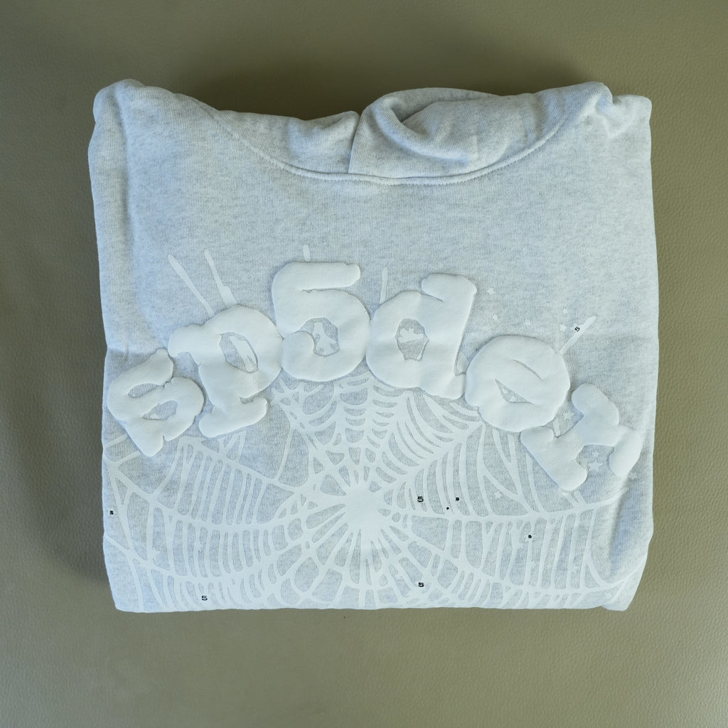Sp5der OG Web Hoodie 'Heather Grey'