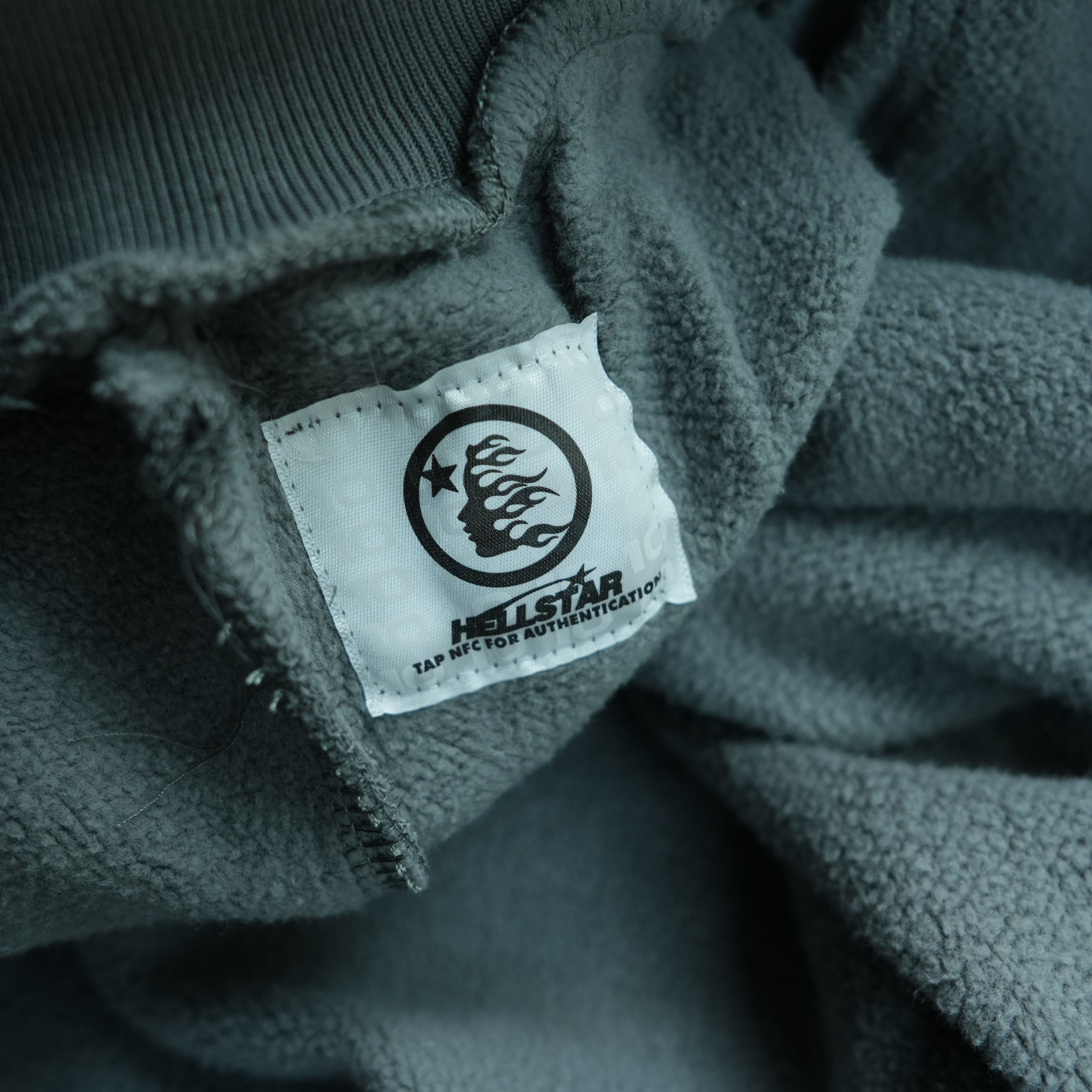 Hellstar NFC Future Flame Hoodie Gray