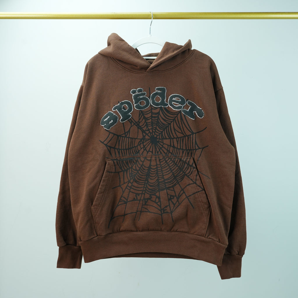 Sp5der Og Web Hoodie 'Brown'