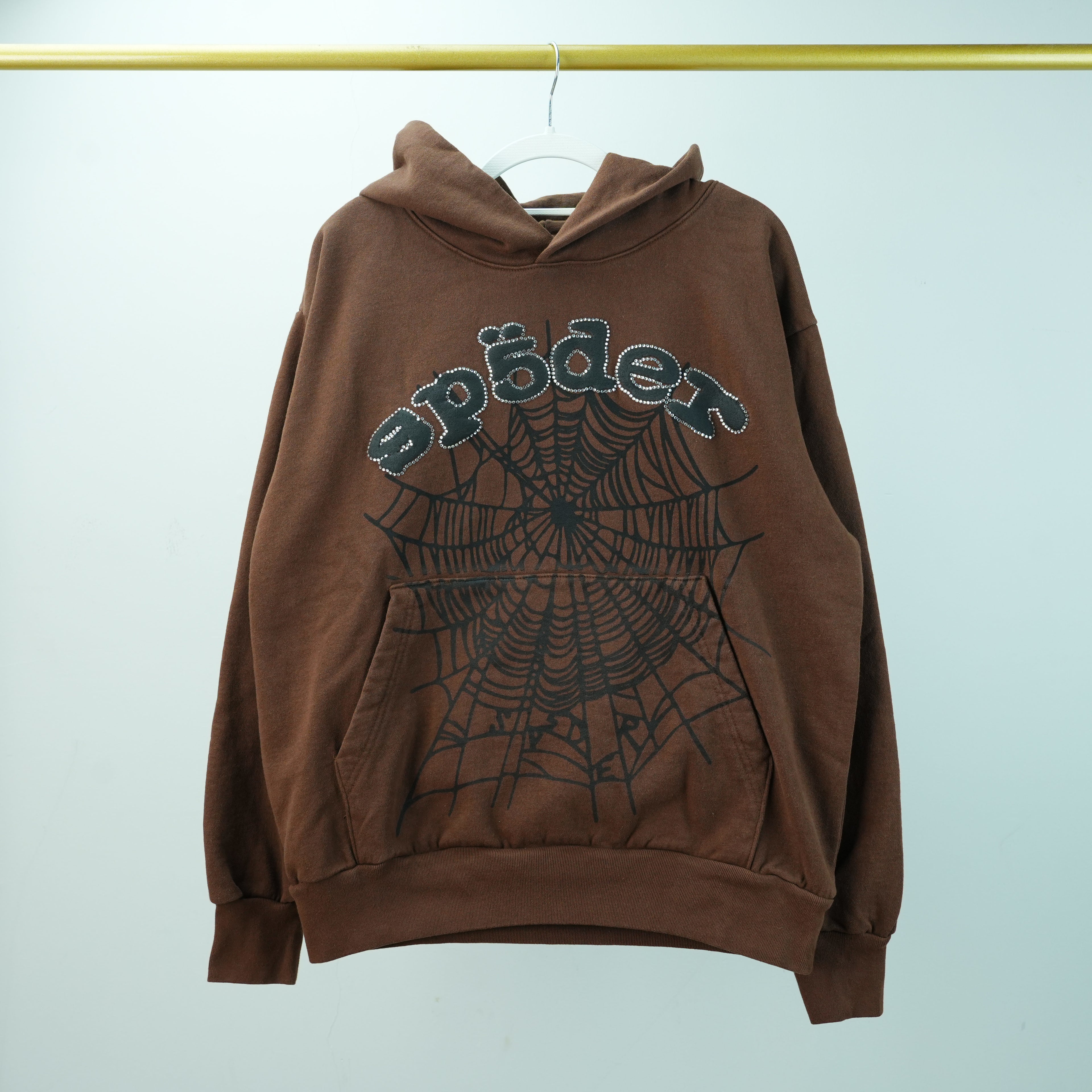 Sp5der Og Web Hoodie 'Brown'