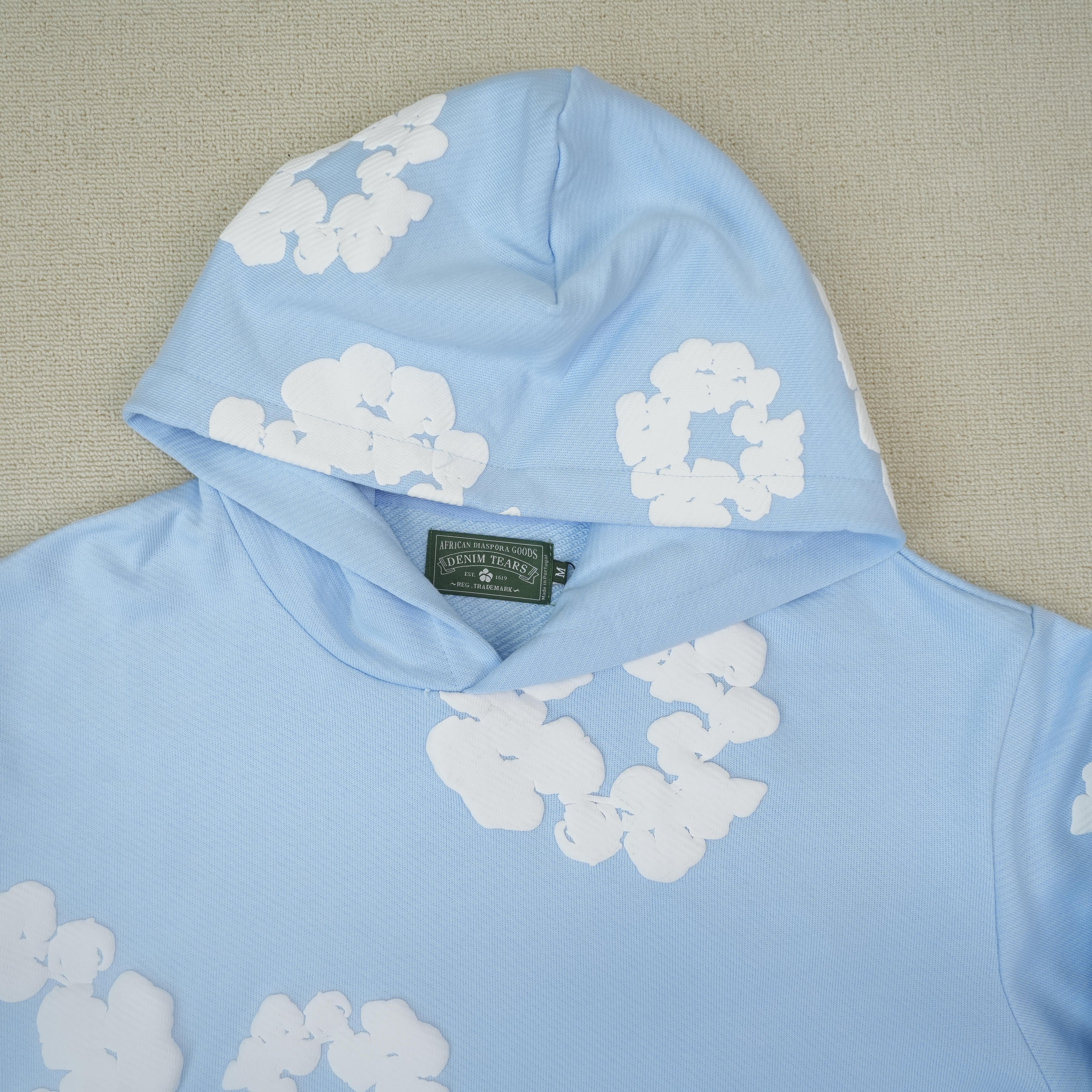 Denim Tears Cotton Wreath Hoodie 'Light Blue'