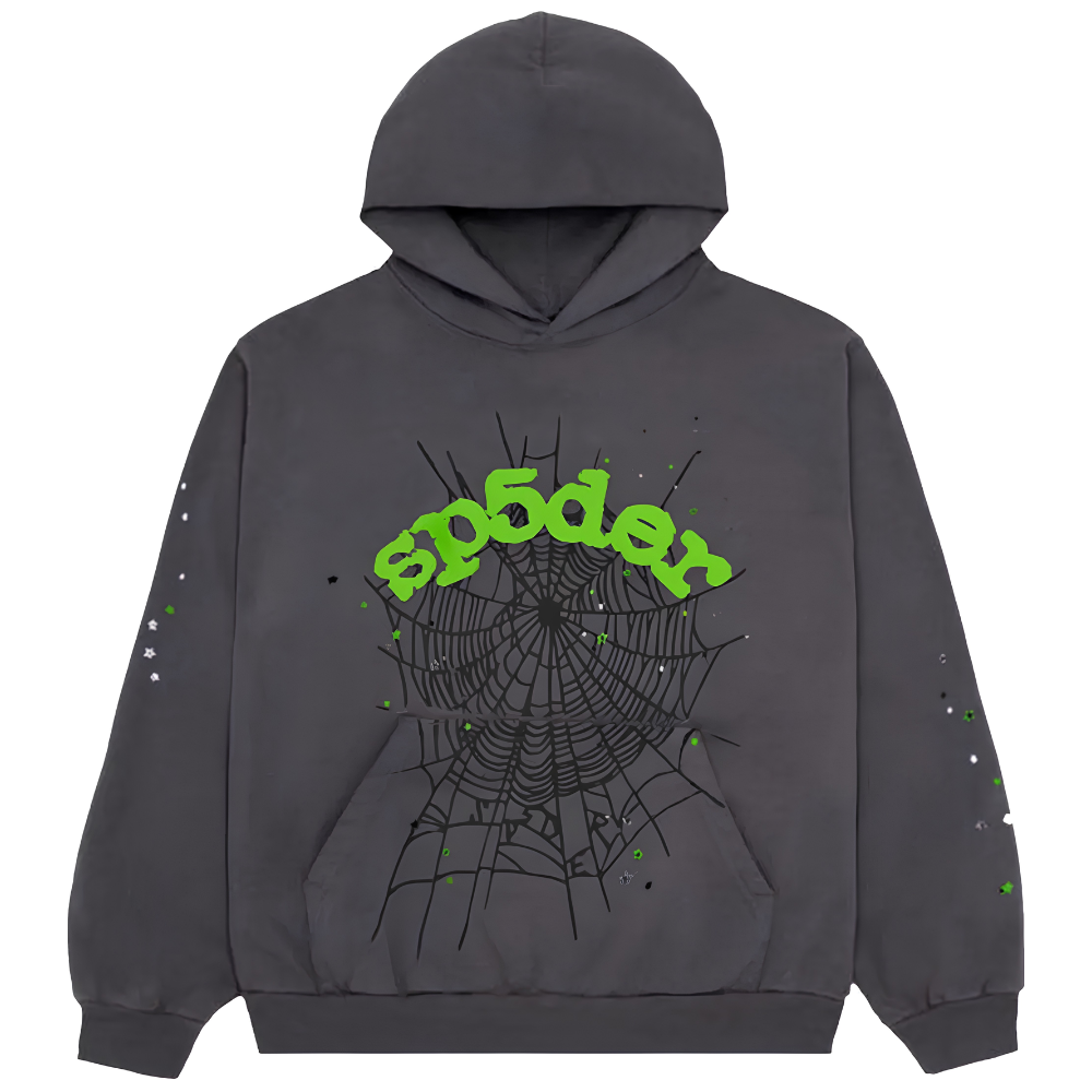 Sp5der Wait Web Hoodie 'Slate Grey'