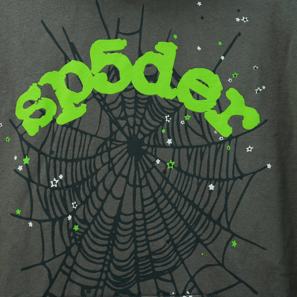 Sp5der Wait Web Hoodie 'Slate Grey'