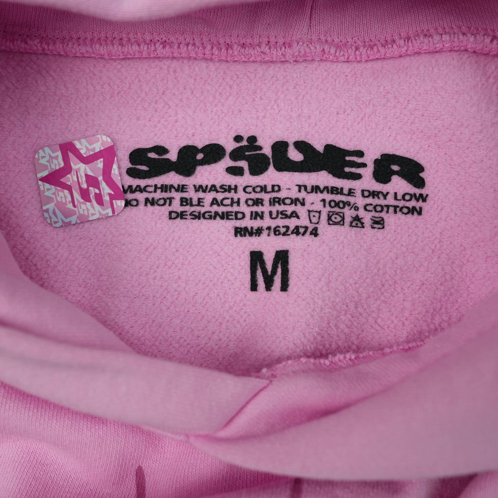 Sp5der OG Web Hoodie 'Pink'