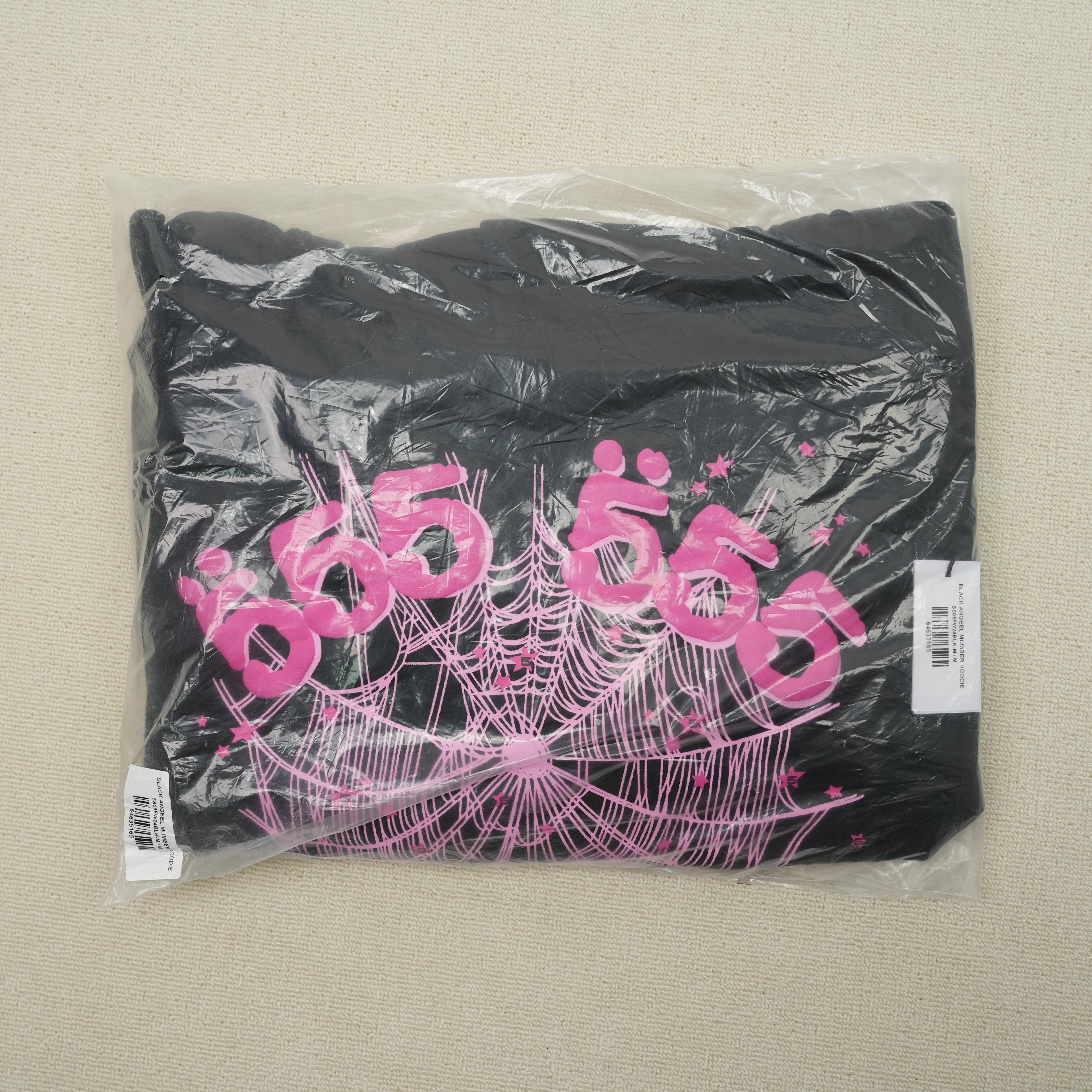 Sp5der Angel Number Hoodie 'Black'