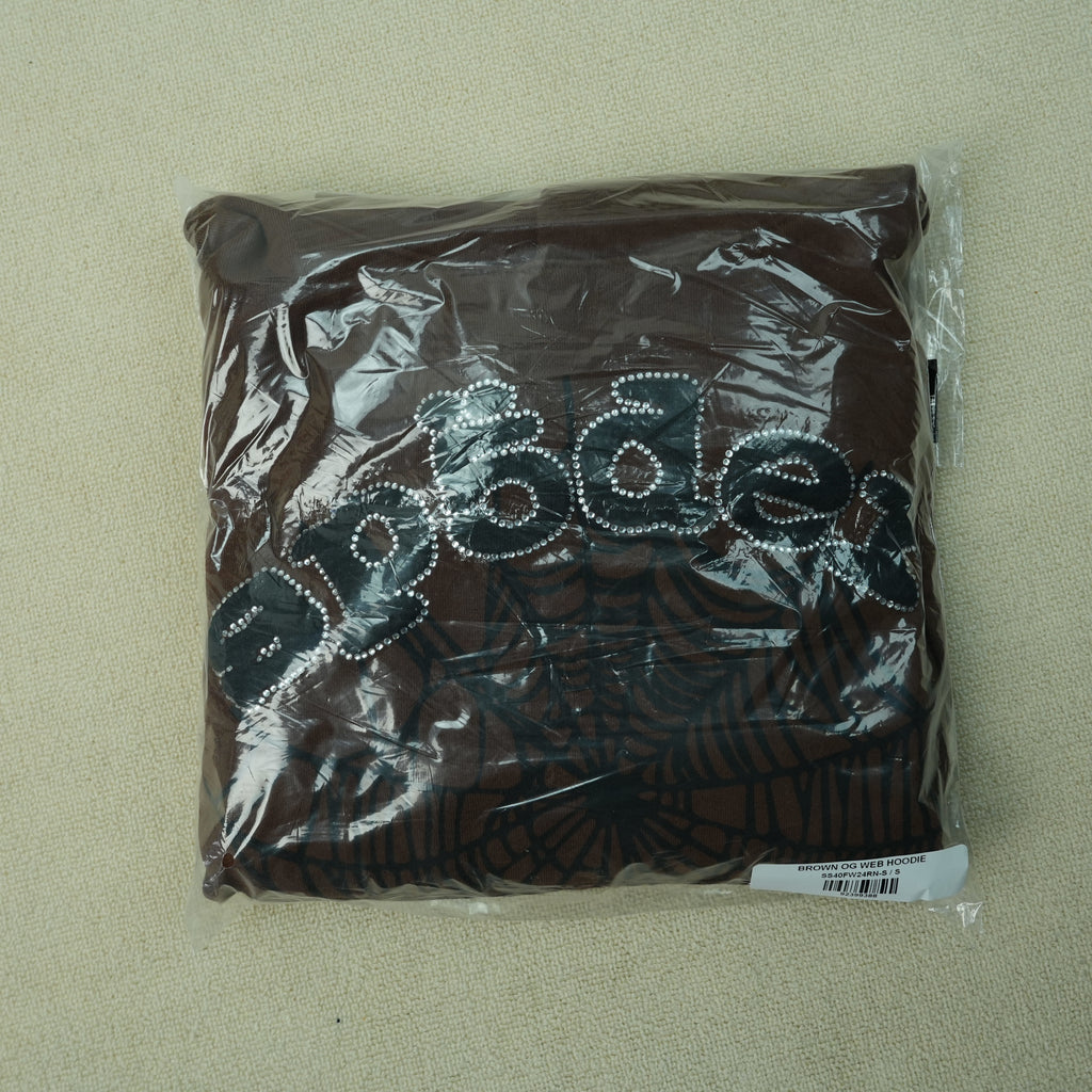 Sp5der Og Web Hoodie 'Brown'