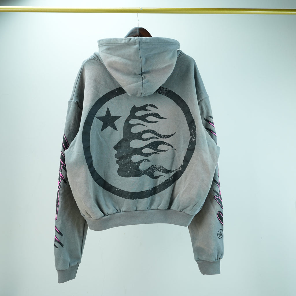 Hellstar NFC Future Flame Hoodie Gray