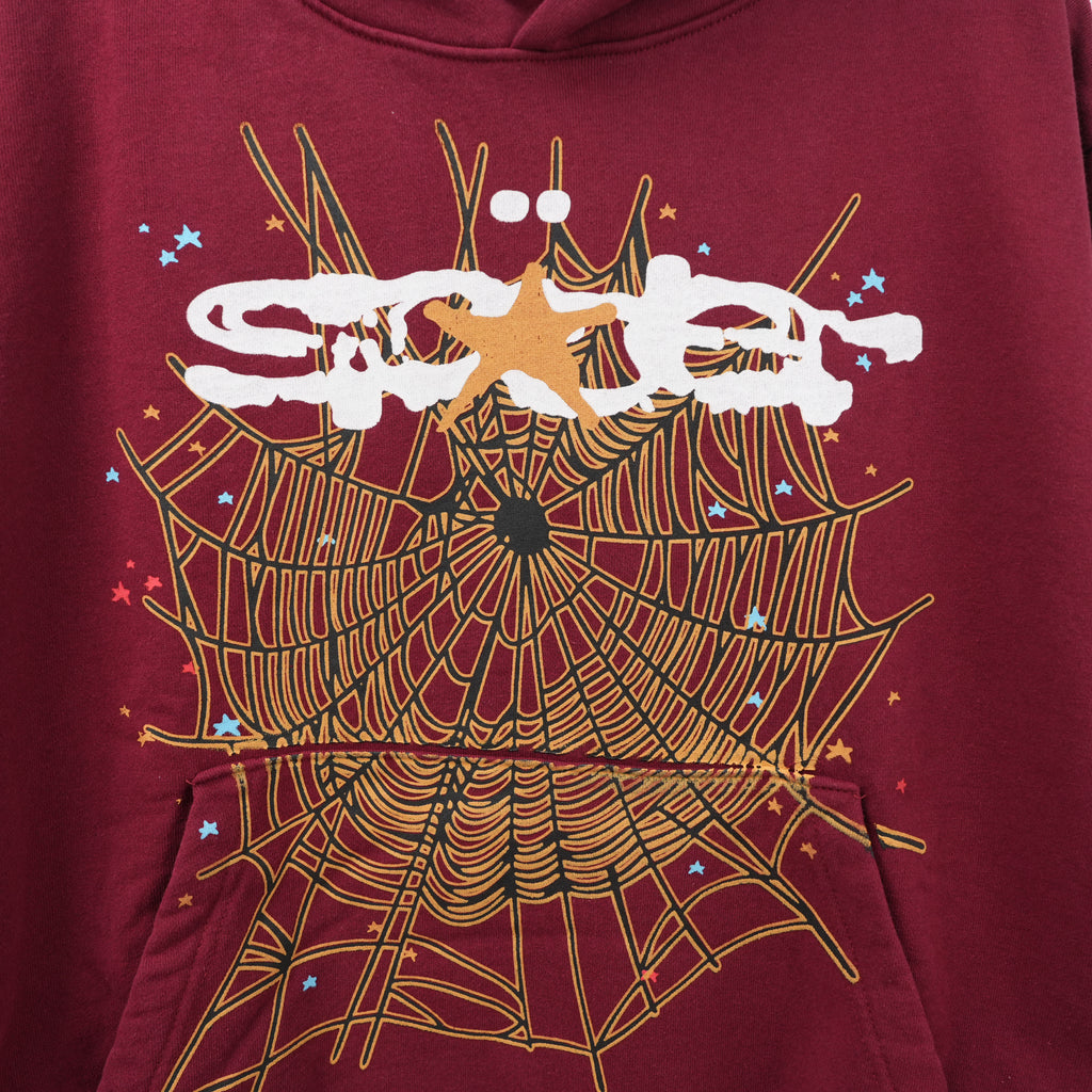 Sp5der Hoodie 'Maroon'