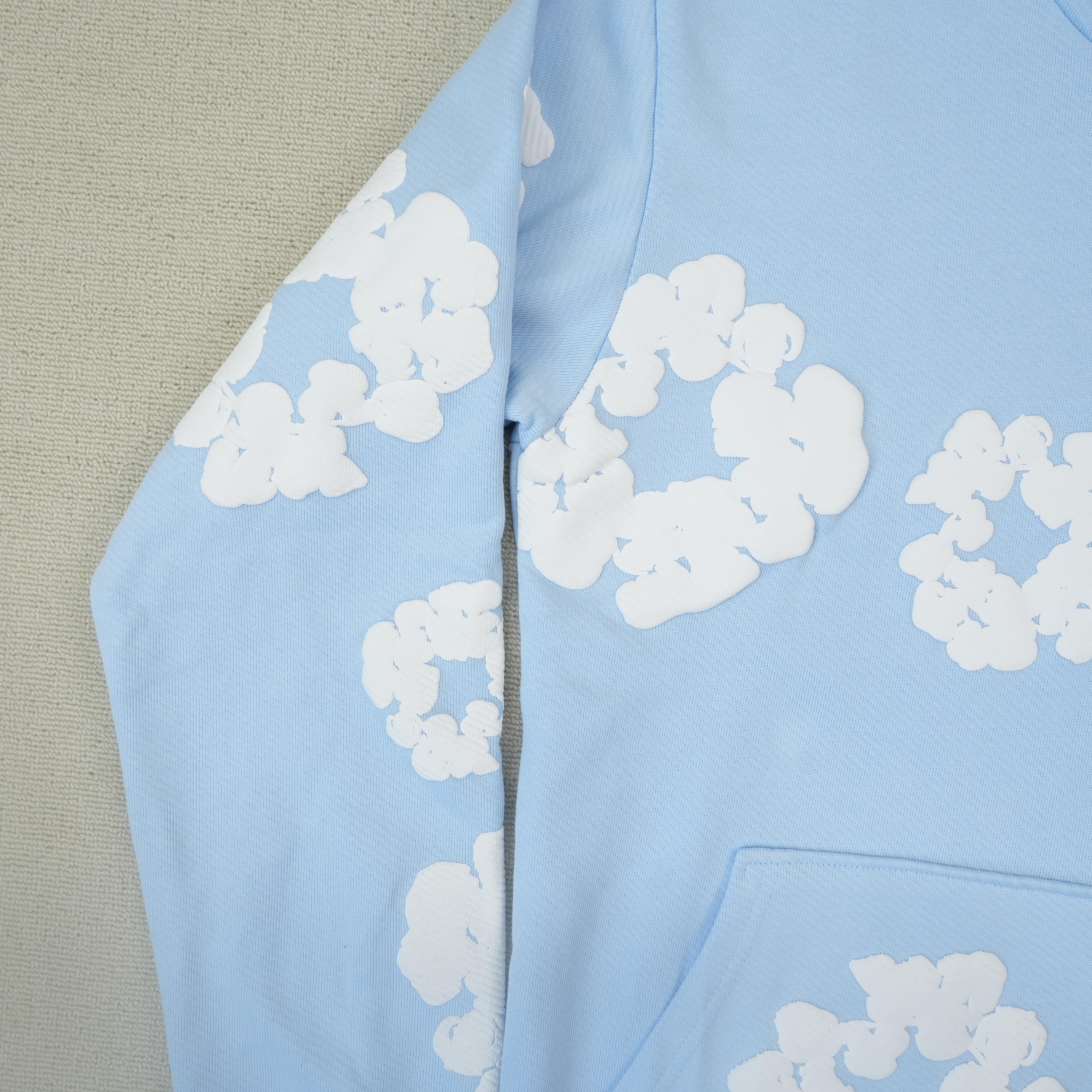 Denim Tears Cotton Wreath Hoodie 'Light Blue'