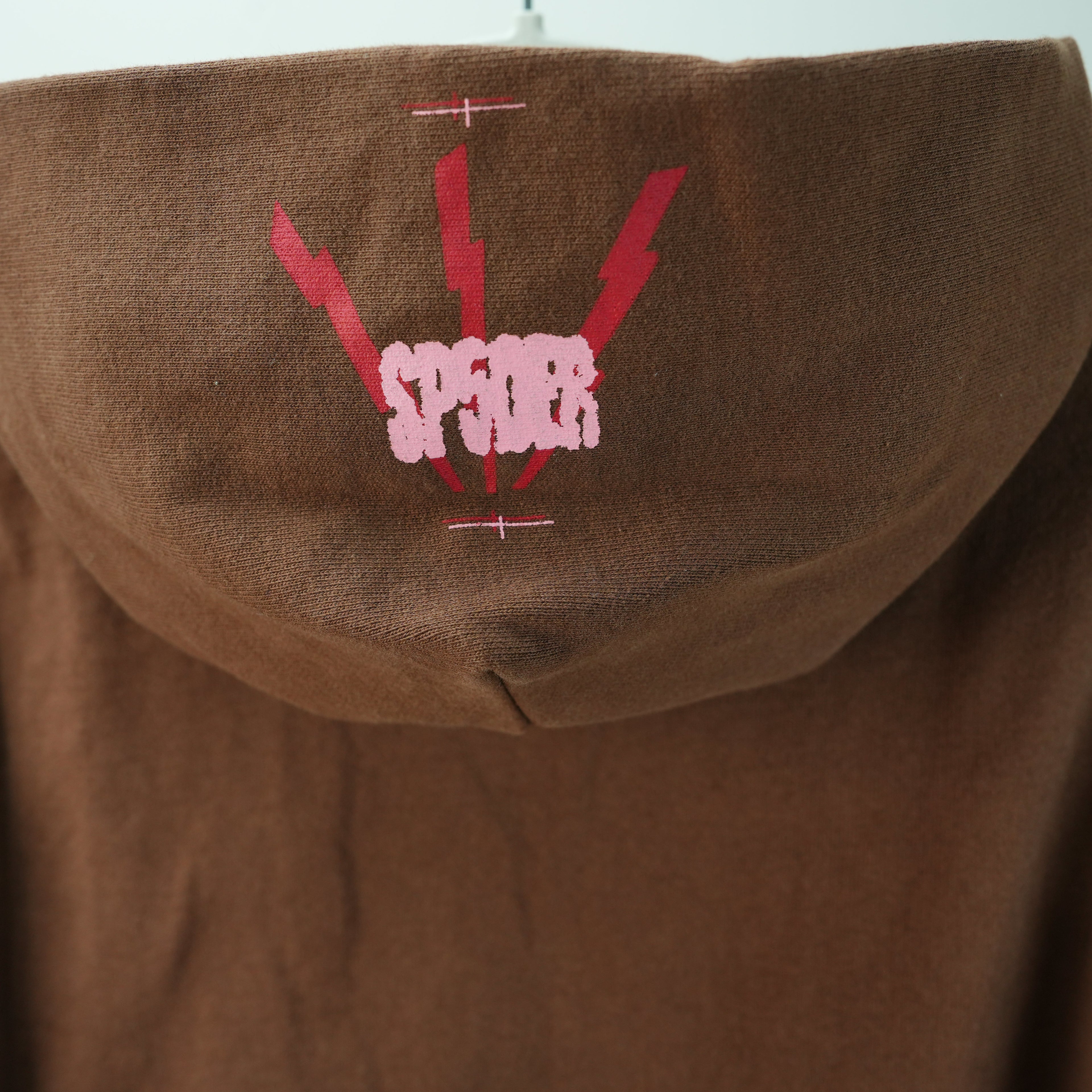 Sp5der Worldwide Angel Number Hoodie 'Brown'