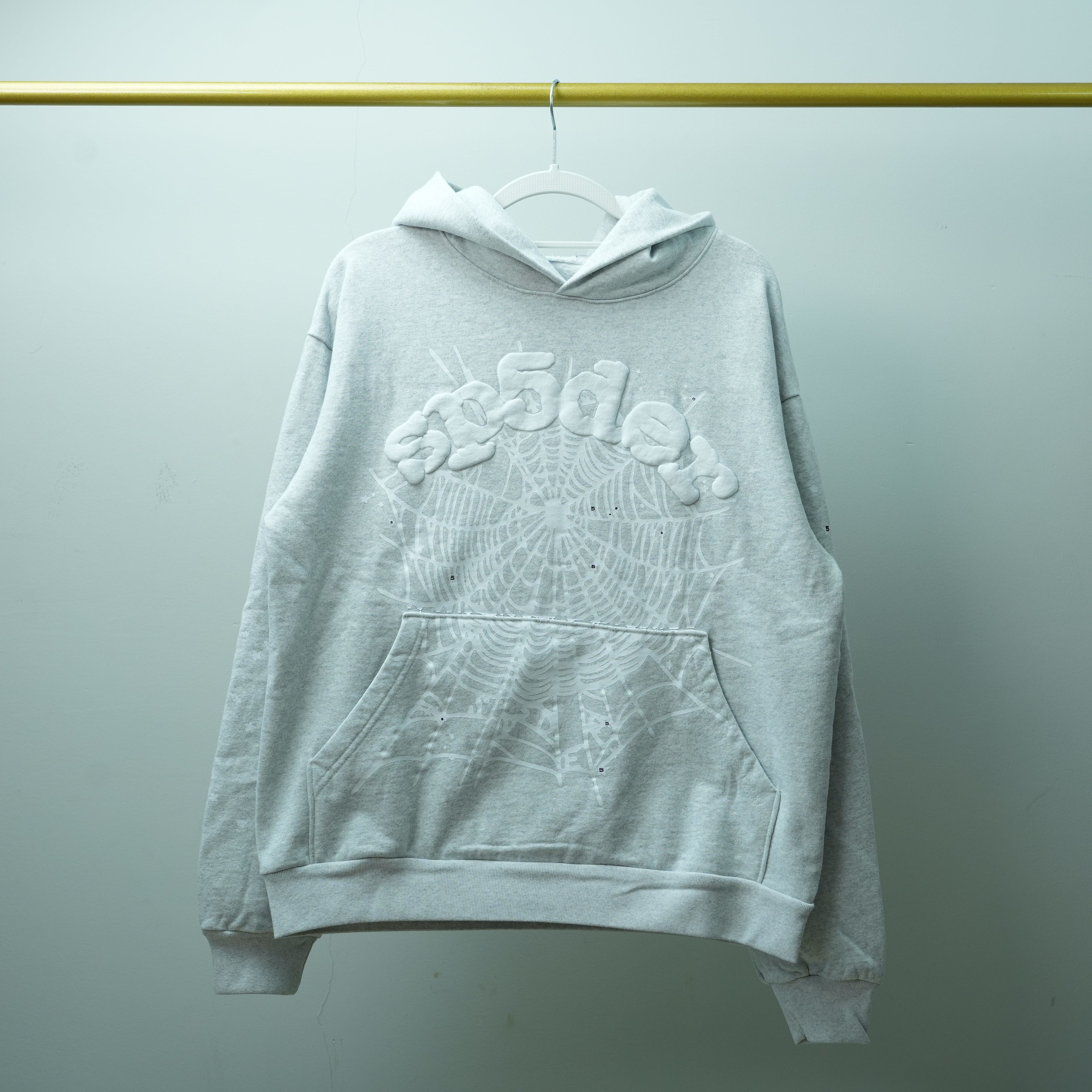 Sp5der OG Web Hoodie 'Heather Grey'