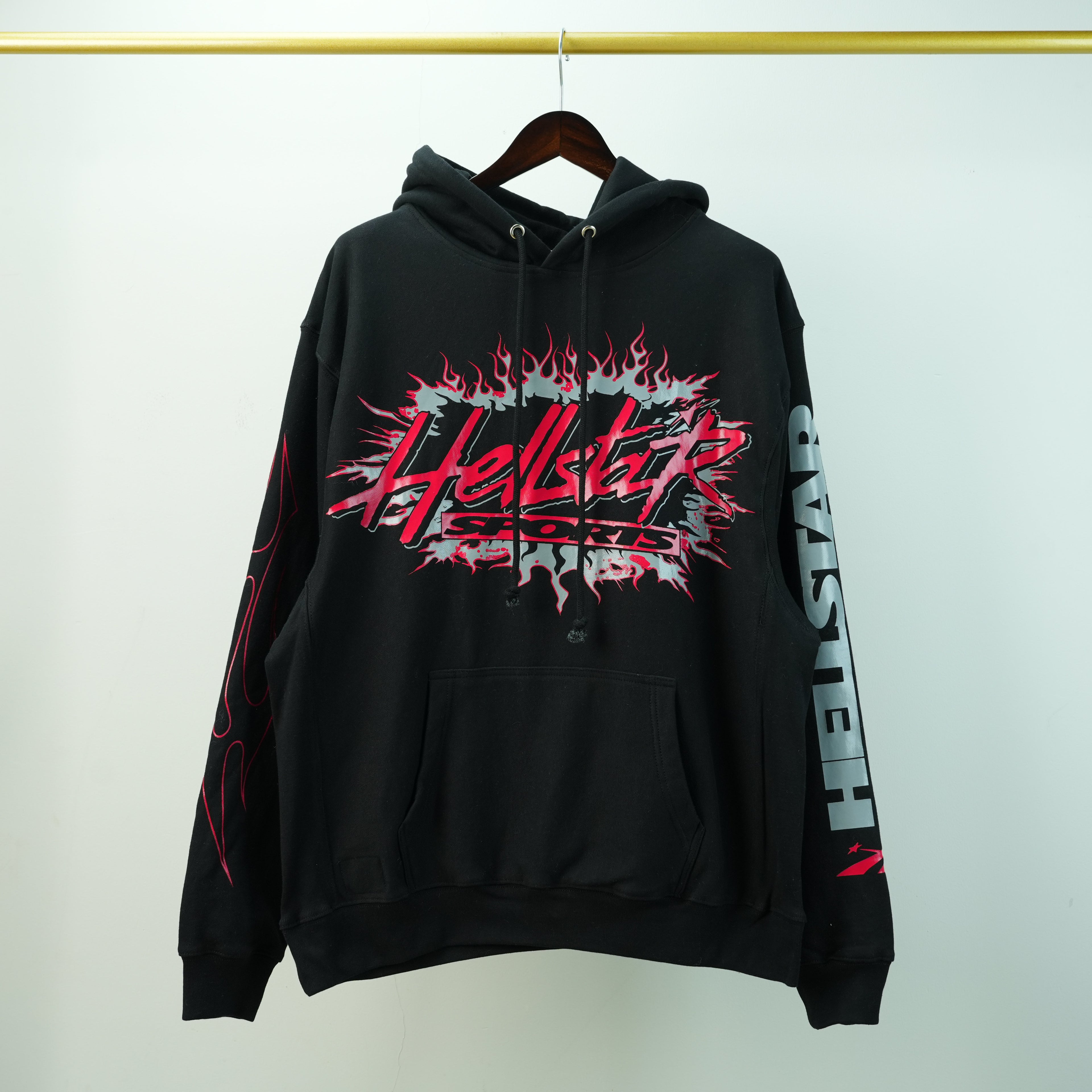 Hellstar NFC Sports Future Flame Hoodie Black