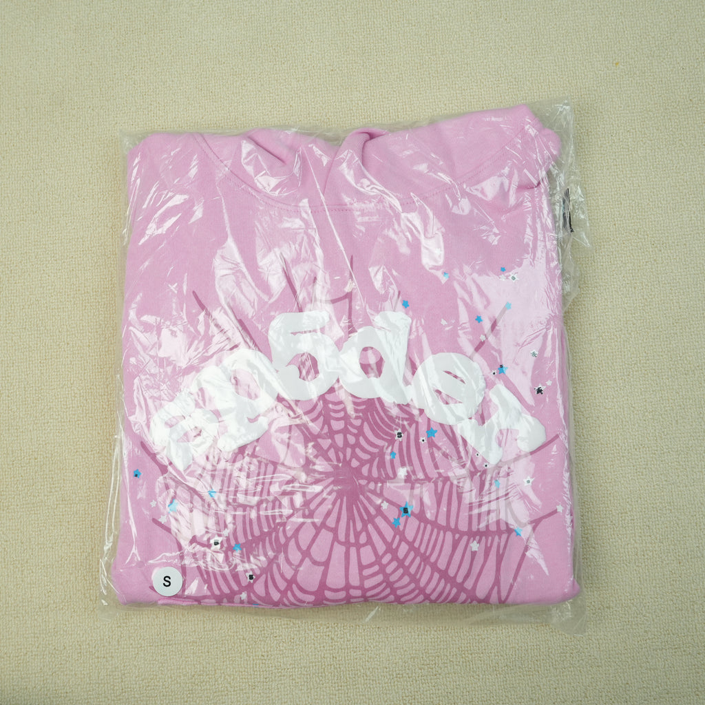 Sp5der OG Web Hoodie 'Pink'