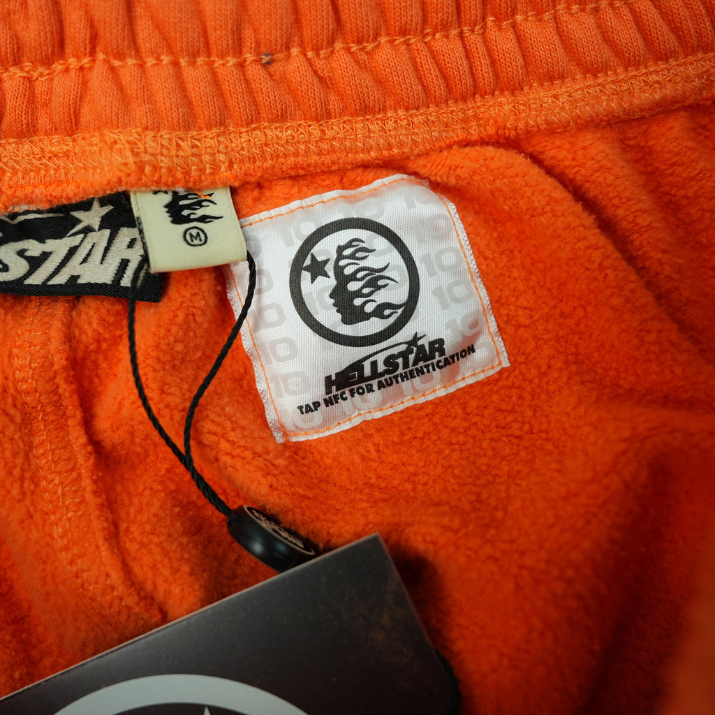 Hellstar NFC Fire Orange Cuffed Sweat Pants