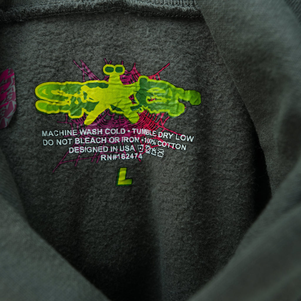 Sp5der Wait Web Hoodie 'Slate Grey'