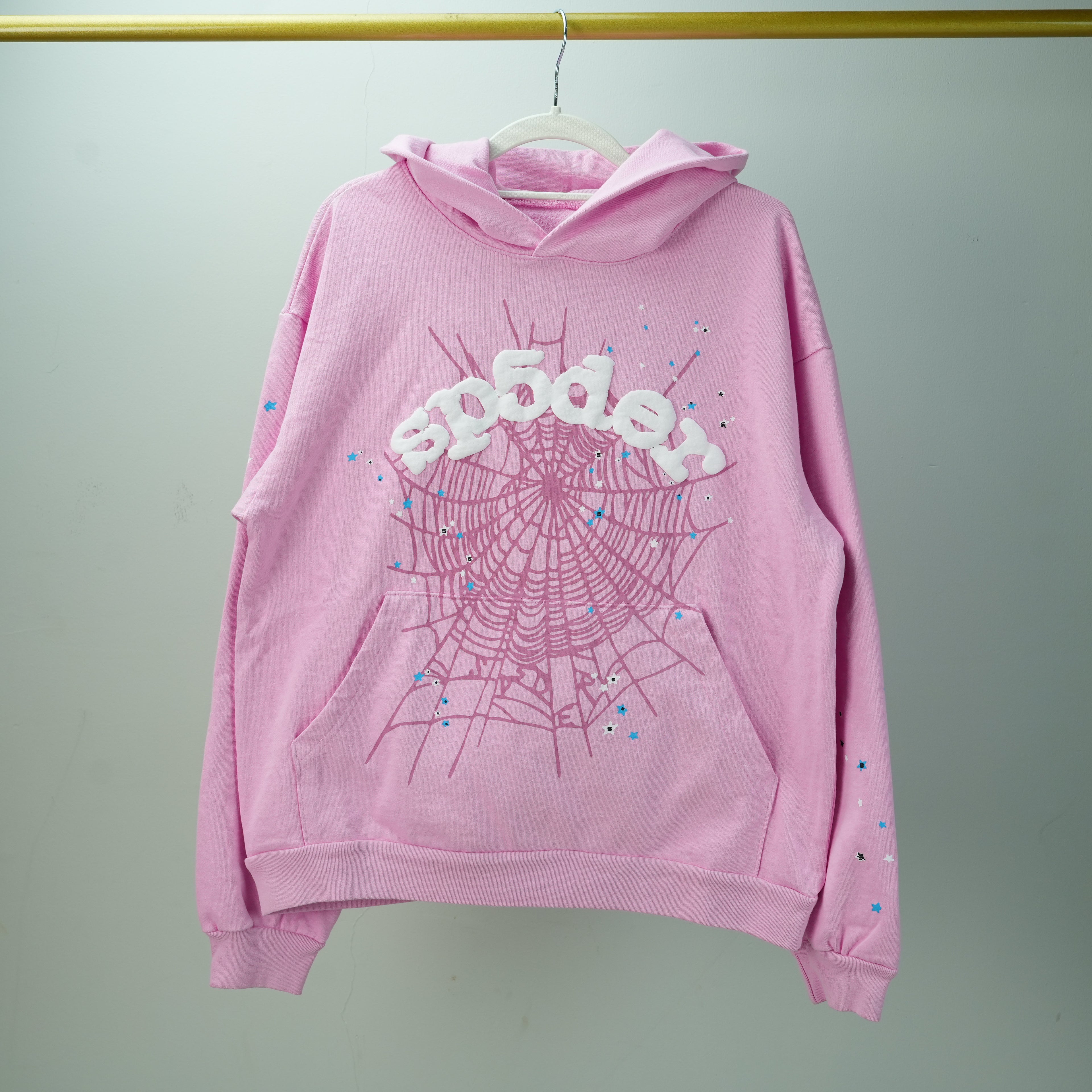 Sp5der OG Web Hoodie 'Pink'